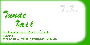 tunde kail business card